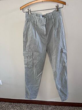 Boden Womens High Rise Tapered Cargo Pants Sage Green Grey US 6R UK 10R